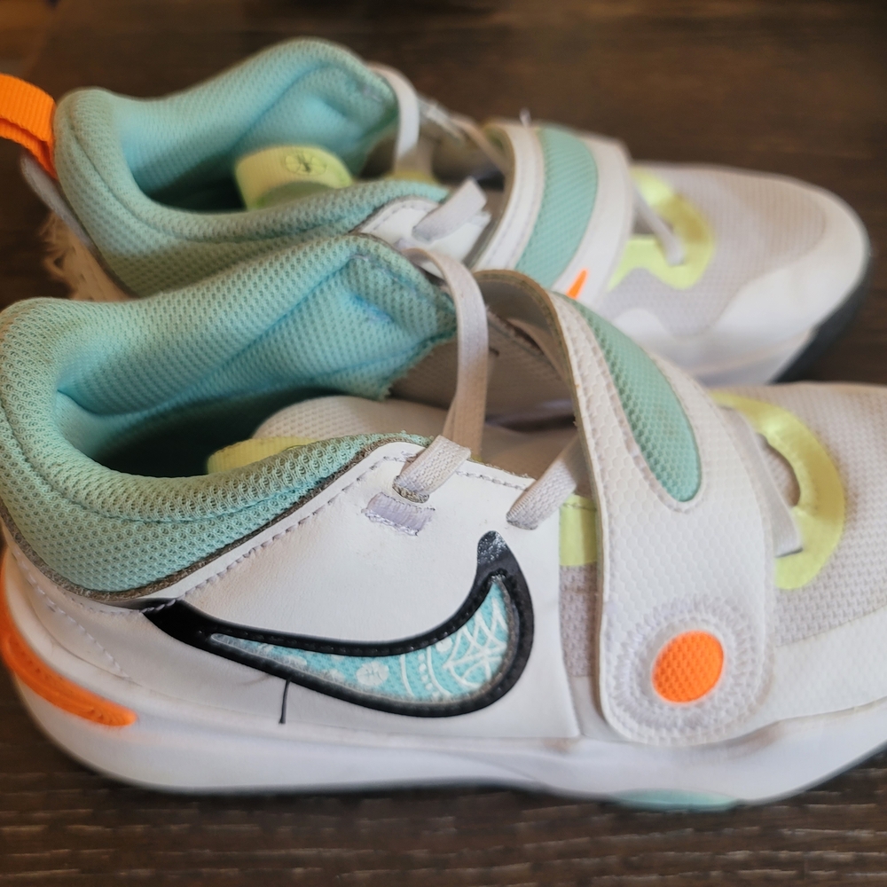 Nike Kids' White and Orange Sneakers